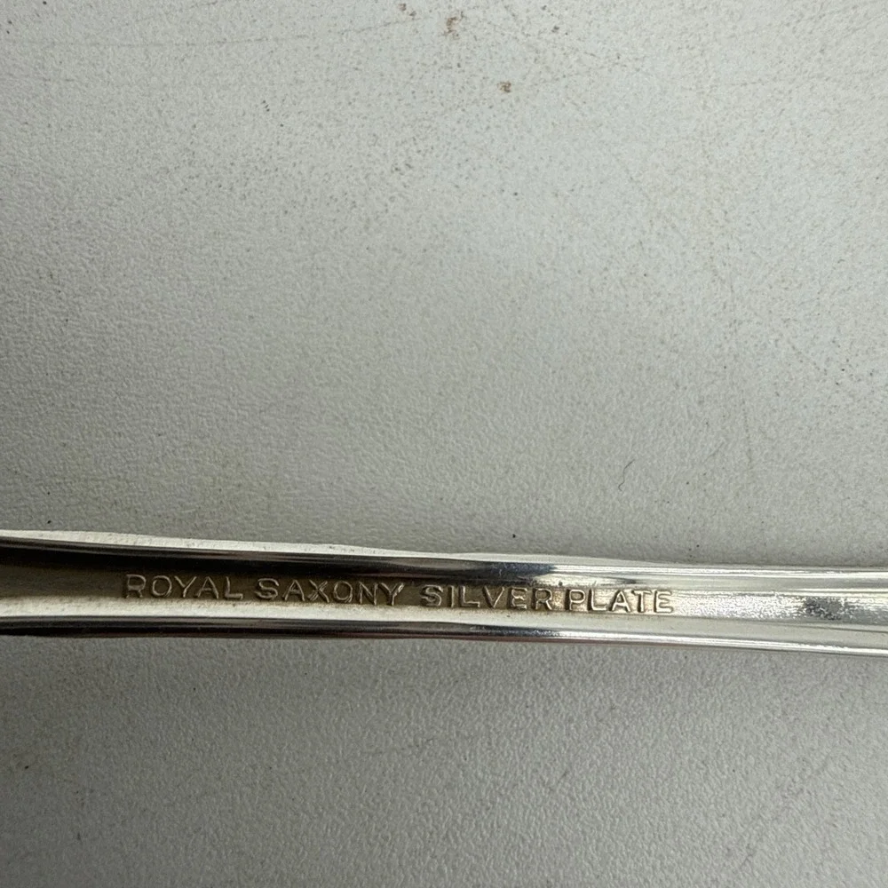 Vintage Royal Saxony Silverplate Dessert Forks 1930s Lot of 10